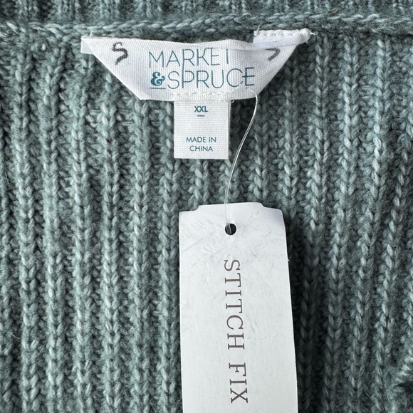 NWT Market & Spruce Sage V-Neck Sweater Size XXL - Picture 9 of 9